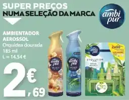 E.Leclerc Ambi pur ambientador aerossol orquídea dourada promoção