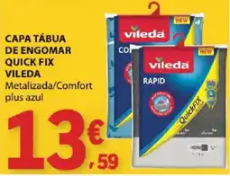 E.Leclerc Capa tábuas de engomar quick fix vileda metalizada/comfort plus azul promoção