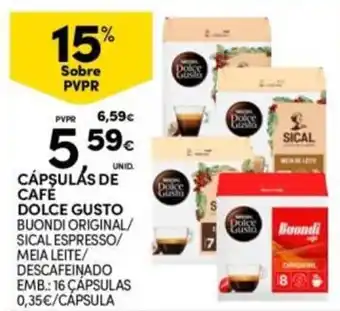 Cápsulas de café dolce gusto