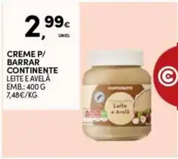 Continente Bom dia Creme p/ barrar continente leite e avelã promoção