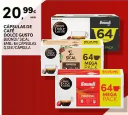 Continente Bom dia Cápsulas de café dolce gusto buondi/sical promoção