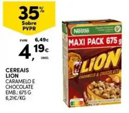 Continente Bom dia Cereais lion caramelo e chocolate promoção