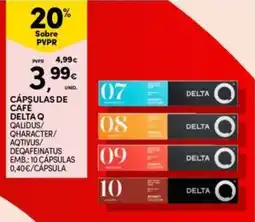 Continente Bom dia Cápsulas de café delta q promoção