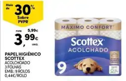 Continente Bom dia Papel higiênico scottex acolchado promoção
