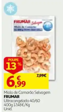 Auchan miolo de camarão selvagem frumar promoção