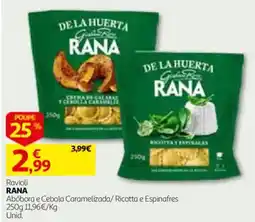 Auchan Ravioli Rana Abóbora e Cebola Caramelizada/ Ricotta e Espinafres promoção