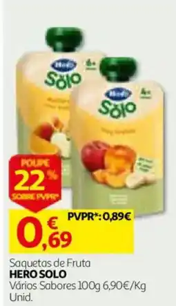 Auchan saquetas de fruta hero solo promoção