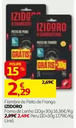 Auchan Fiambre de peito de frango izidoro promoção