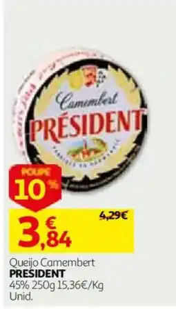Auchan Queijo Camembert President promoção