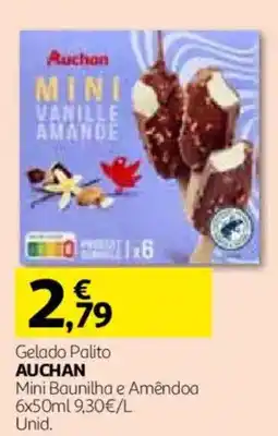 Auchan gelado palito auchan mini baunilha e amêndoa promoção