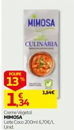 Auchan Creme Vegetal Mimosa promoção