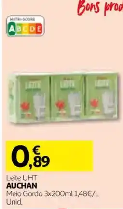 Auchan Leite UHT Auchan promoção