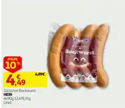 Auchan Salsichas Bockwurst hein promoção