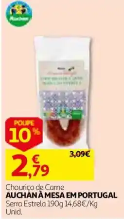 Auchan Chouriço de carne serra estrela promoção