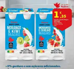 Auchan Iogurte líquido magro auchan promoção