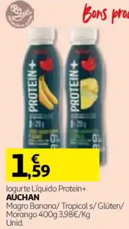 Auchan logurte líquido protein+ auchan promoção