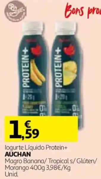 Auchan logurte líquido protein+ auchan promoção