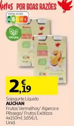 Auchan Sojagurte Líquido Auchan promoção