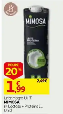 Auchan Leite Magro UHT Mimosa promoção