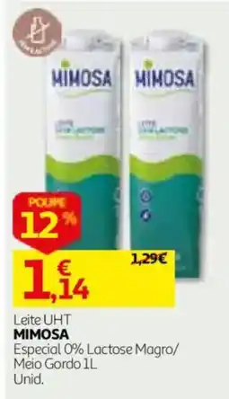 Auchan Leite UHT Mimosa promoção