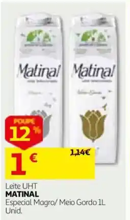 Auchan Leite UHT Matinal Especial Magro/Meio Gordo promoção