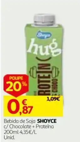 Auchan Bebida de Soja Shoyce promoção