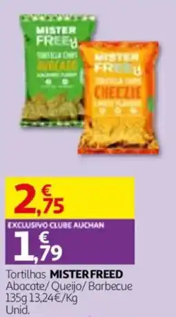 Auchan Tortilhas Mister Freed Abacate/Queijo/Barbecue promoção