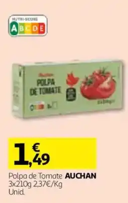 Auchan Polpa de Tomate Auchan promoção