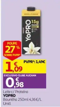 Auchan Leite c/ Proteína Yopro Baunilha promoção