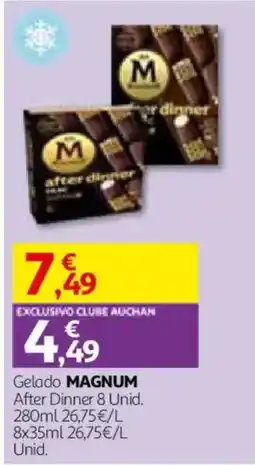 Auchan Gelado magnum after dinner promoção