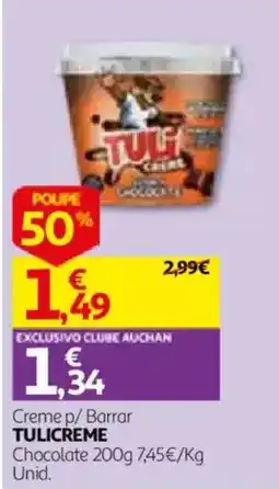 Auchan Creme p/ Barrar Tulicreme Chocolate promoção