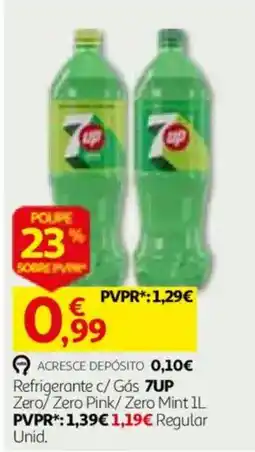Auchan Refrigerante c/ Gás 7up Zero/ Zero Pink/ Zero Mint promoção