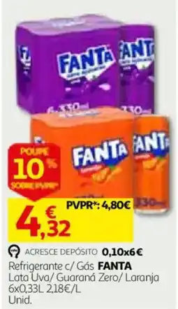 Auchan Fanta Lata Uva/ Guaraná Zero/ Laranja promoção