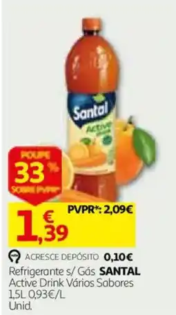 Auchan Refrigerante s/ Gás Santal Active Drink Vários Sabores promoção