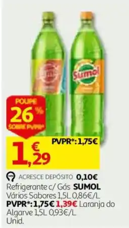 Auchan Refrigerante c/ Gás SUMOL promoção