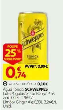 Auchan Água Tónica Schweppes promoção