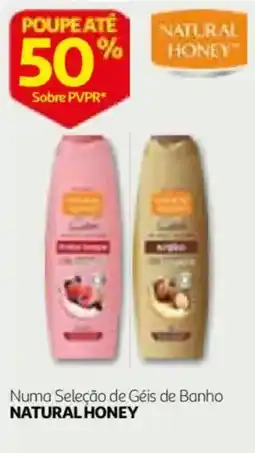 Auchan Géis de banho natural honey promoção