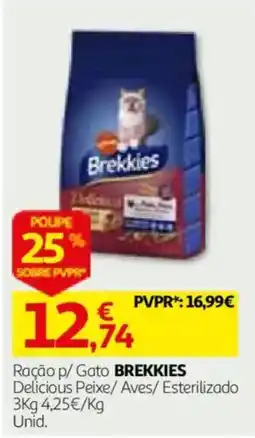 Auchan Ração p/ Gato BREKKIES promoção