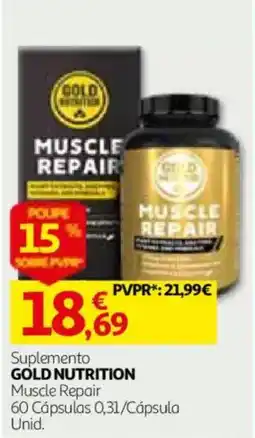 Auchan Suplemento Gold Nutrition Muscle Repair promoção