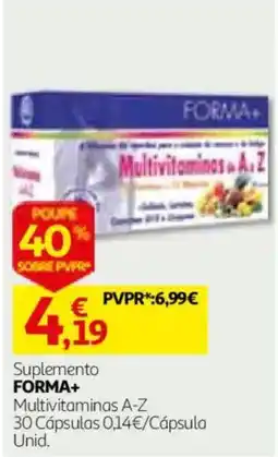 Auchan Suplemento Forma+ Multivitaminas A-Z promoção