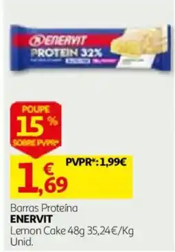 Auchan Barras Proteína ENERVIT promoção