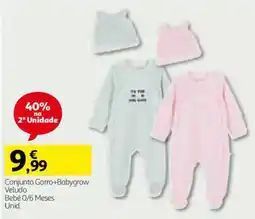Auchan Conjunto Gorro+Babygrow Veludo promoção