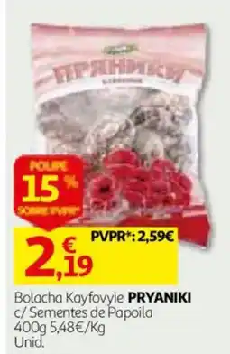 Auchan Bolacha Kayfovyie PRYANIKI promoção