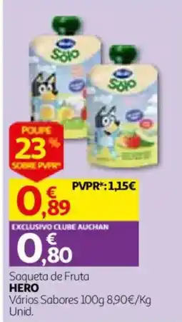 Auchan Saqueta de Fruta Hero promoção