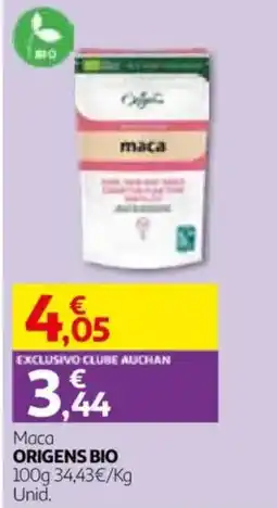 Auchan Maca origens bio promoção