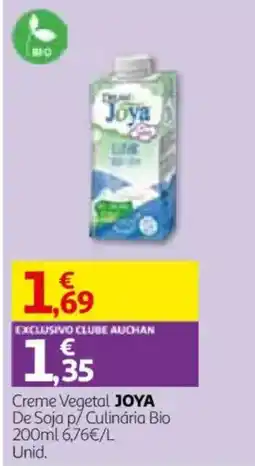 Auchan Creme Vegetal JOYA promoção