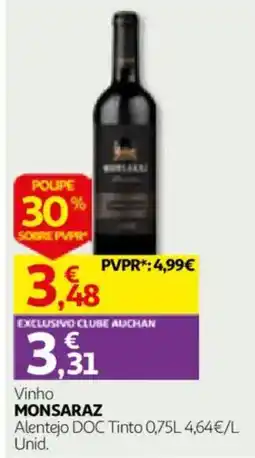 Auchan Vinho Monsaraz promoção