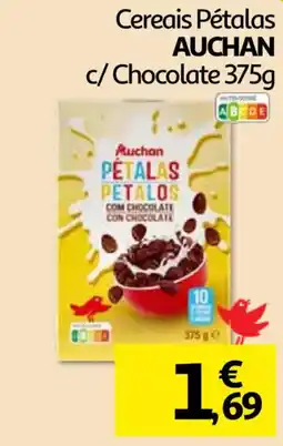 Auchan Cereais pétalas auchan c/ chocolate promoção
