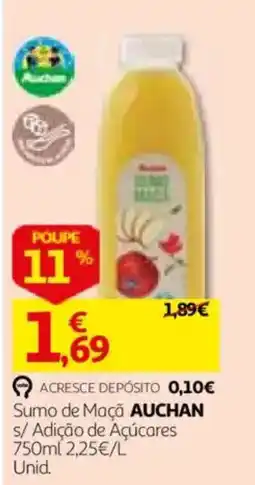 Auchan Sumo de Maçã Auchan promoção