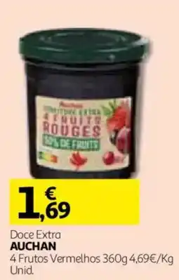Auchan Doce extra auchan 4 frutos vermelhos promoção